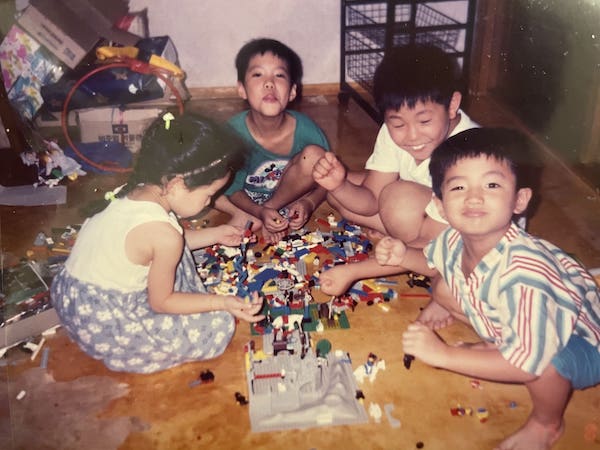 Me playing Lego with a bunch of boys - I cannot remember who they were!